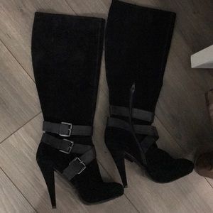 Aldo black heel boots size 37/7